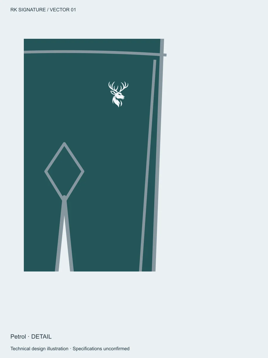 Women’s Flow 7/8 Studio Legging — Petrol, Detail view