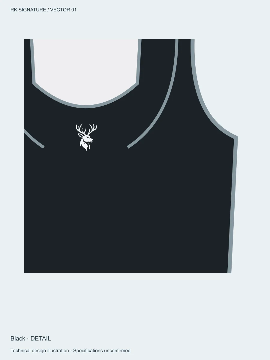 Women’s Pivot Longline Mobility Tank — Black, Detail view