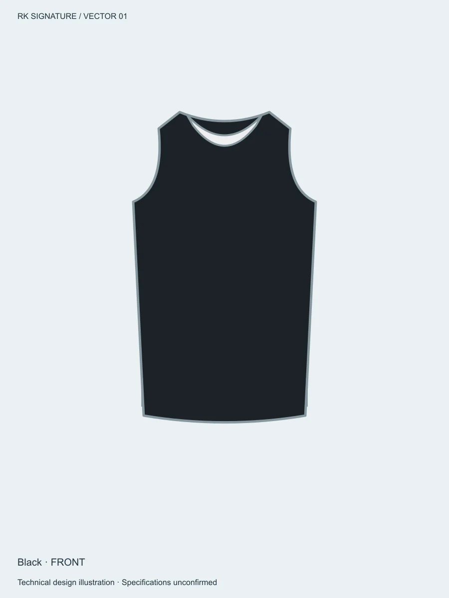 Women’s Pivot Longline Mobility Tank — Black in Black, front view