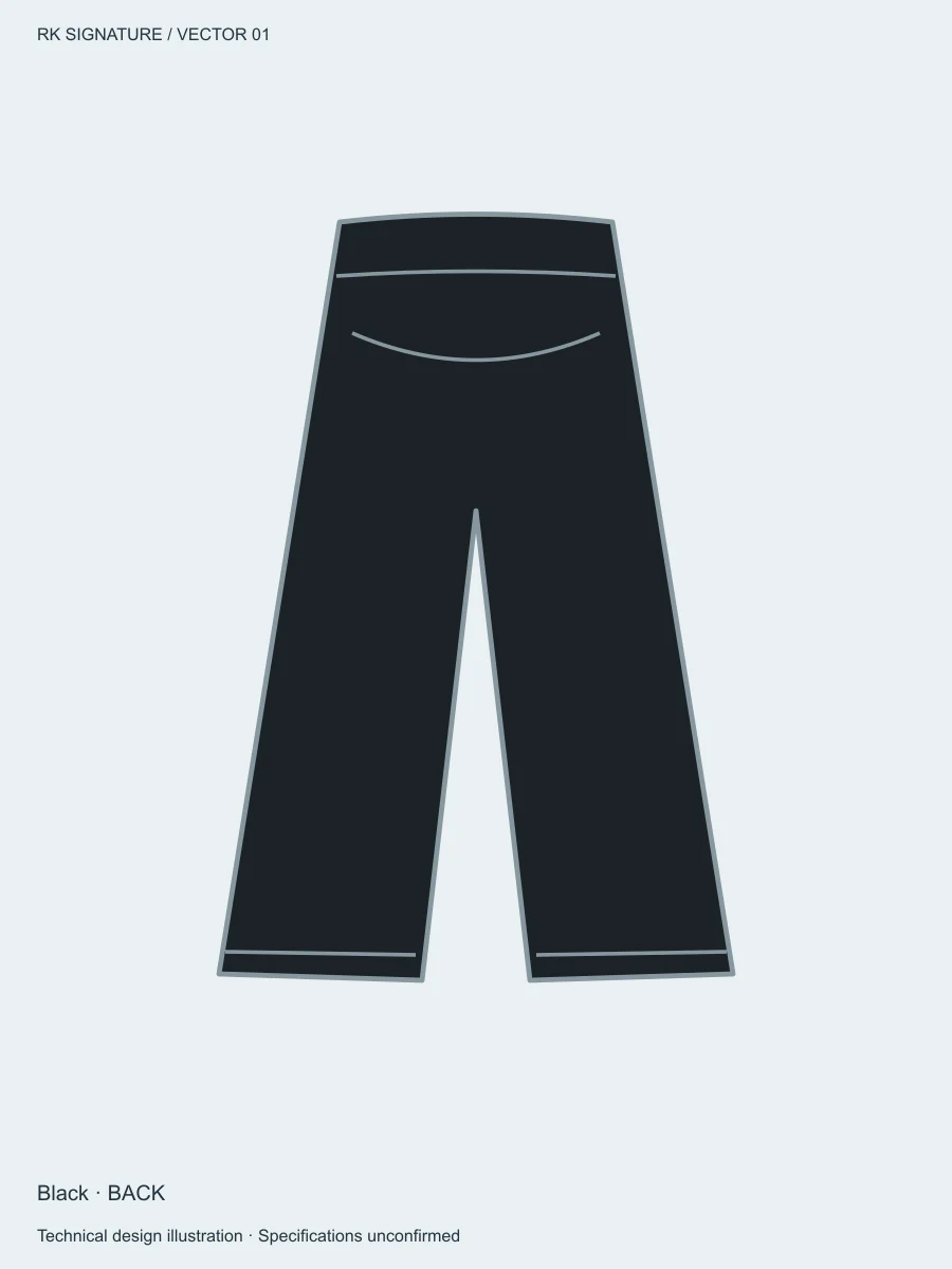 Women’s Transit Wide-Leg Warm-Up Pant — Black, Back view