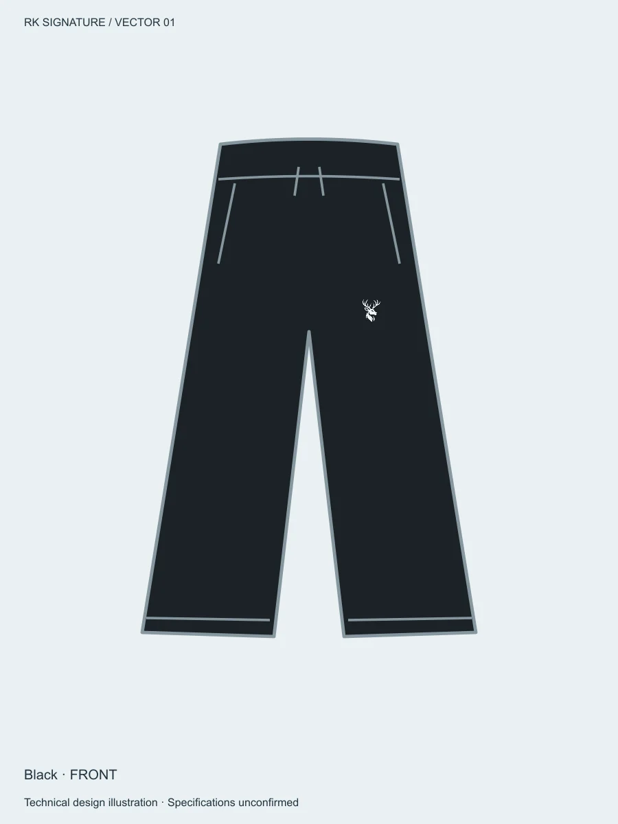 Women’s Transit Wide-Leg Warm-Up Pant — Black in Black, front view