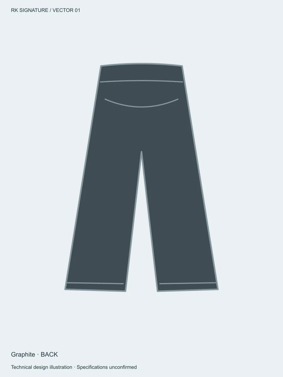 Women’s Transit Wide-Leg Warm-Up Pant — Graphite, Back view