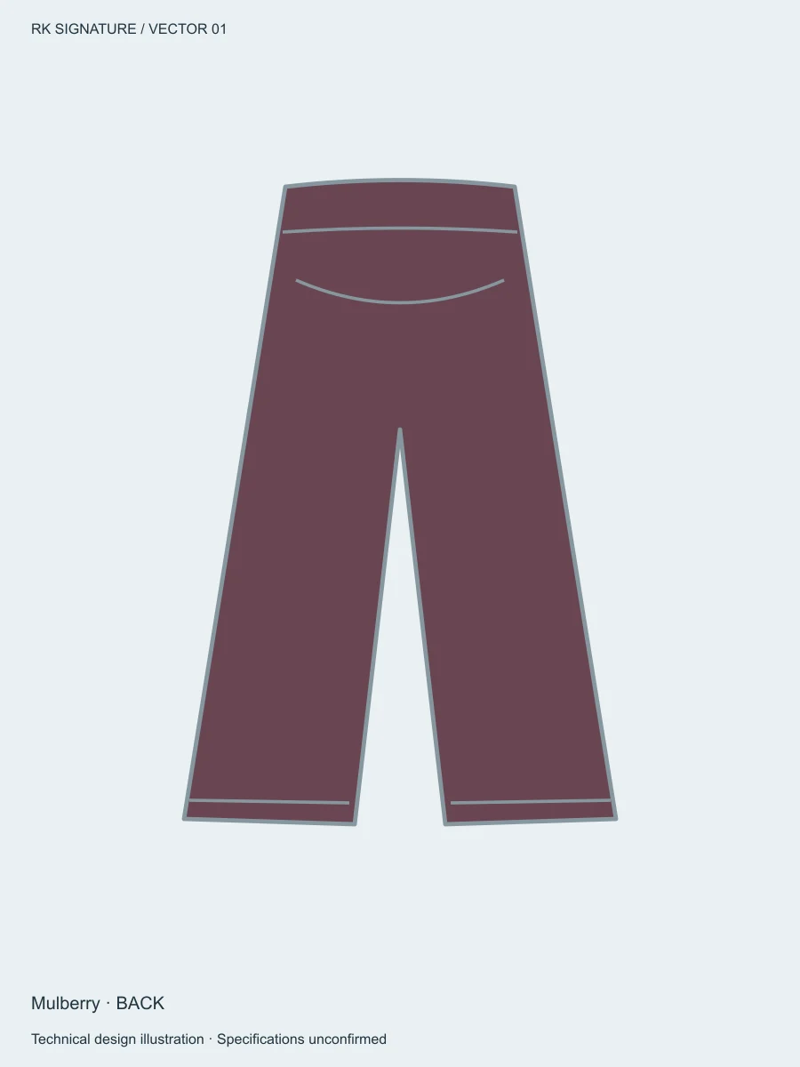 Women’s Transit Wide-Leg Warm-Up Pant — Mulberry, Back view