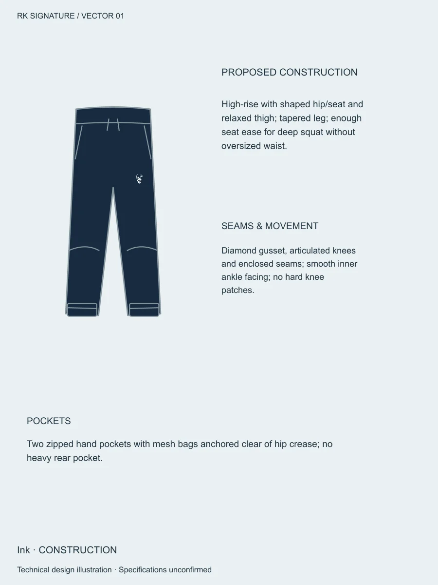 Women’s Traverse High-Rise Training Jogger — Ink, Construction view