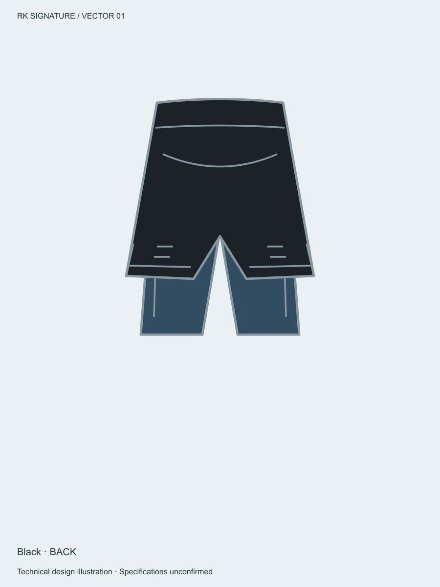 Women’s Velocity 2-in-1 Running Short — Black, Back view