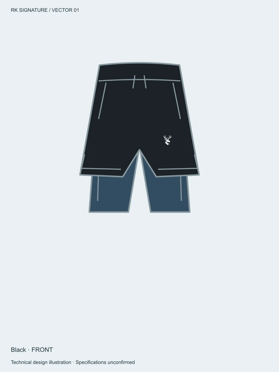 Women’s Velocity 2-in-1 Running Short — Black in Black, front view