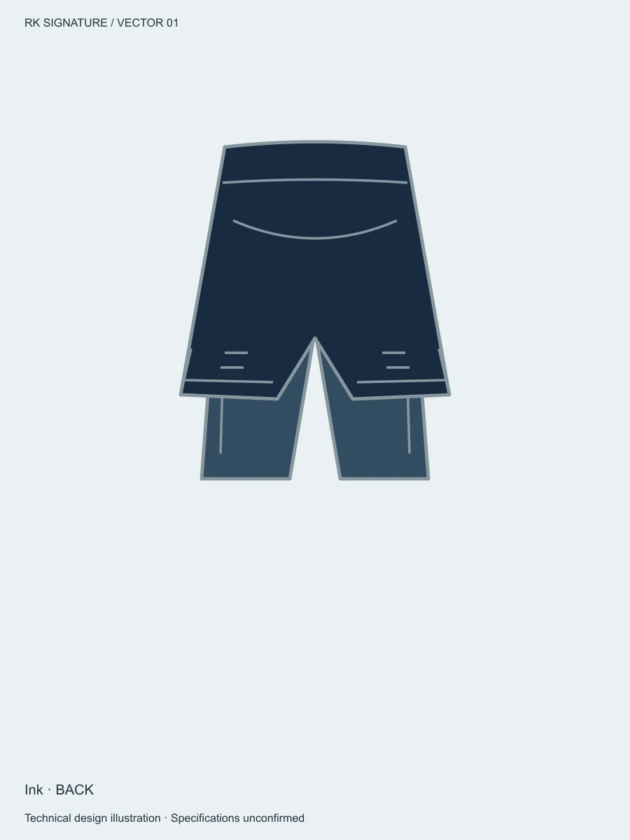 Women’s Velocity 2-in-1 Running Short — Ink, Back view