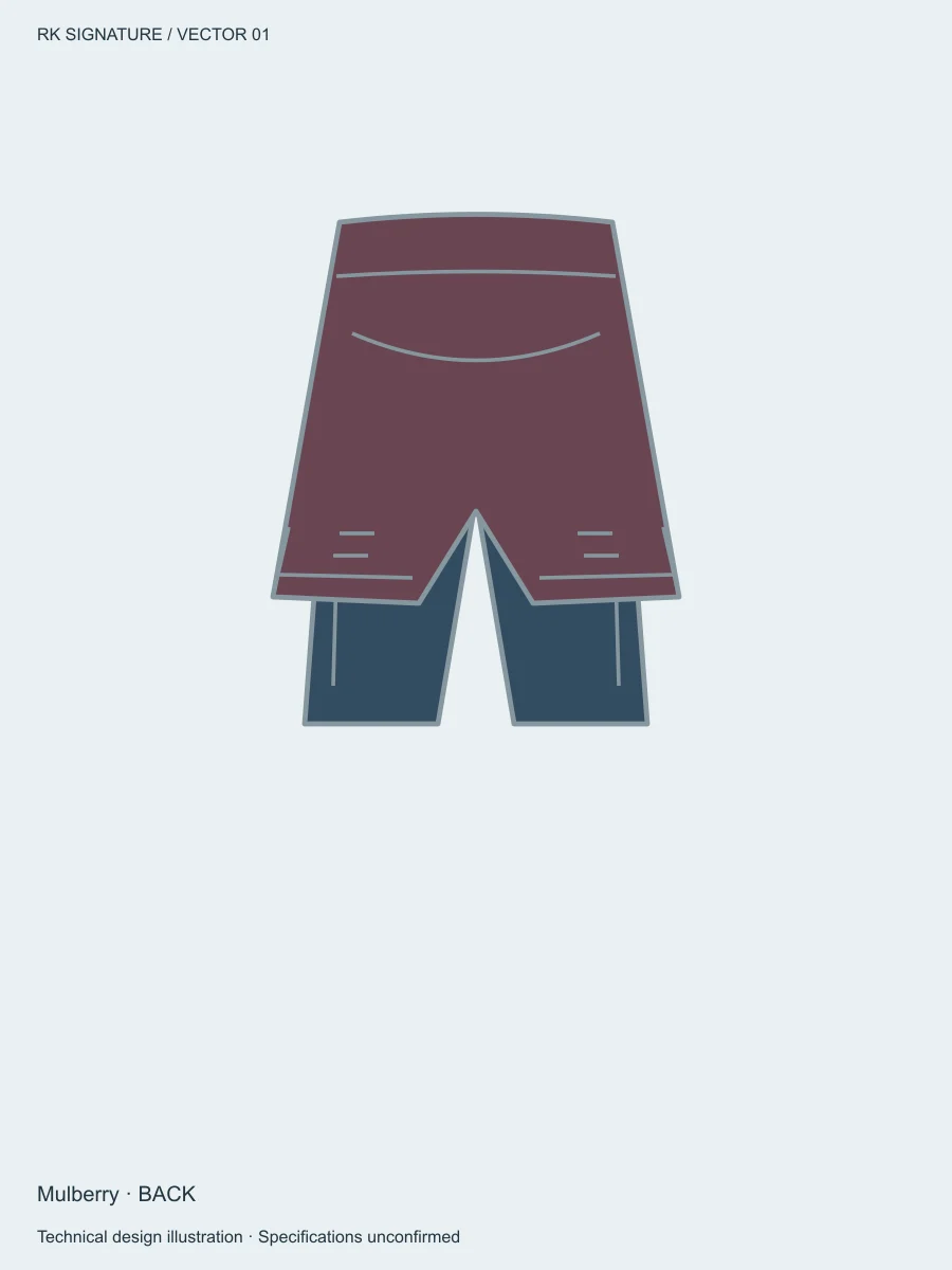 Women’s Velocity 2-in-1 Running Short — Mulberry, Back view